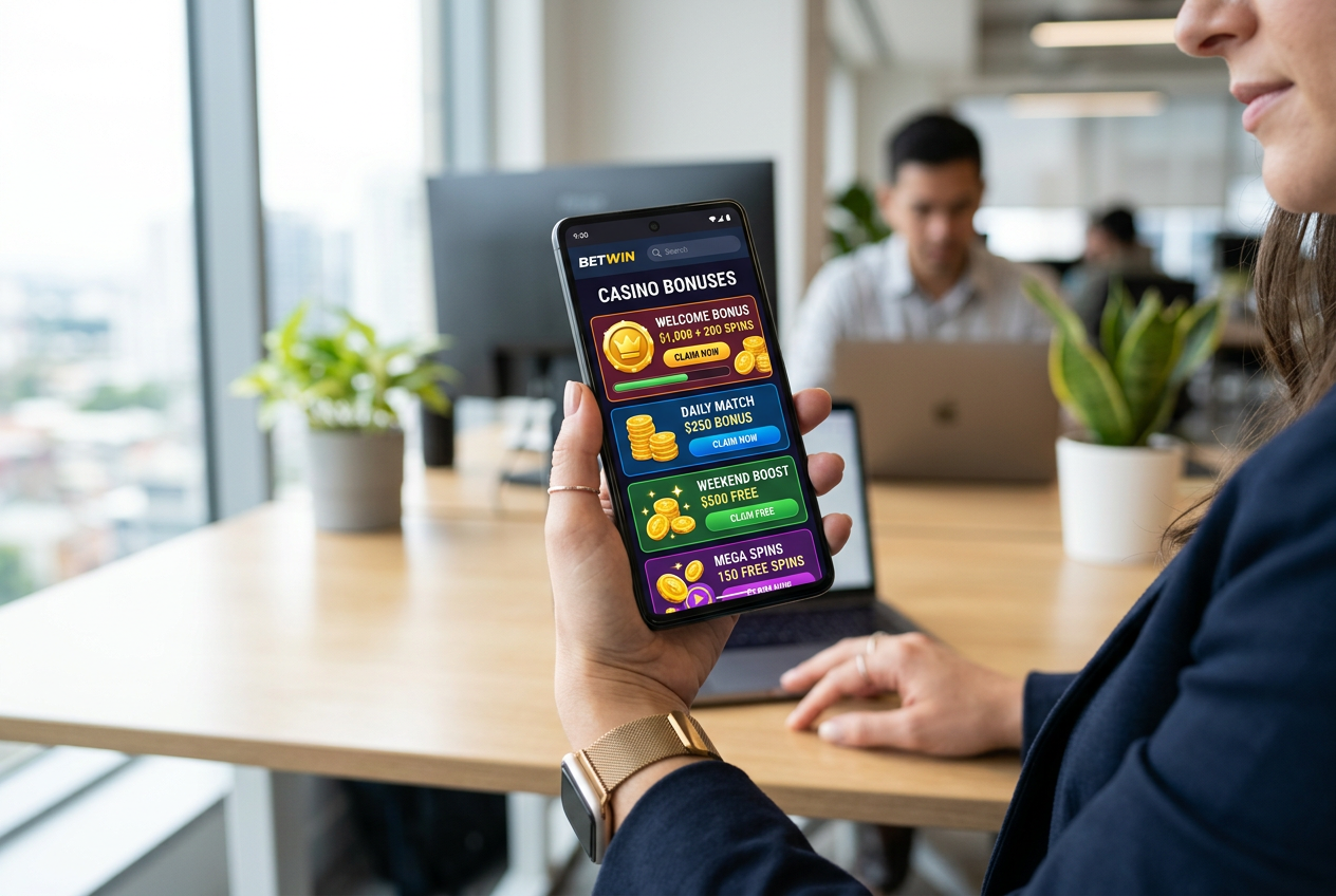 Detailed casino bonus comparison on a digital device